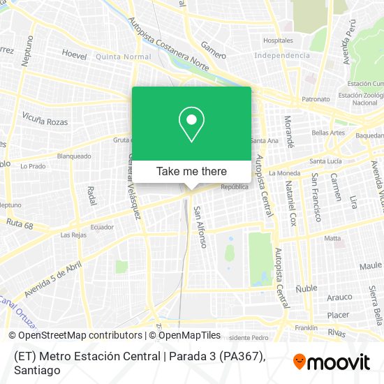 (ET) Metro Estación Central | Parada 3 (PA367) map