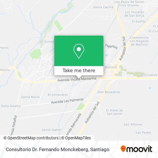 Mapa de Consultorio Dr. Fernando Monckeberg