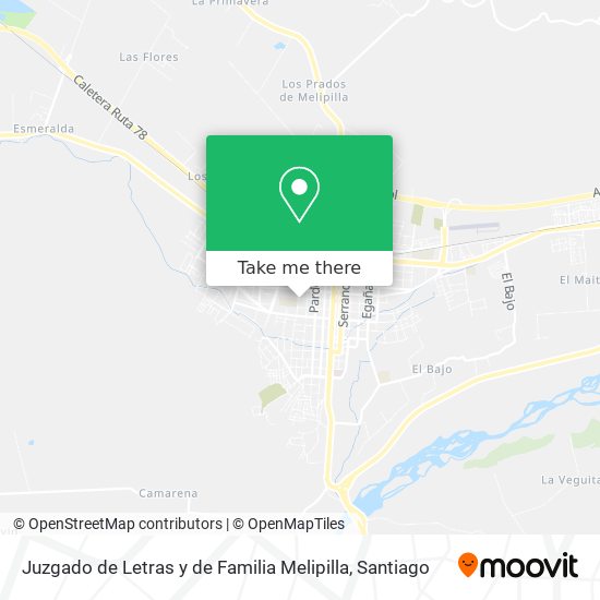 Juzgado de Letras y de Familia Melipilla map