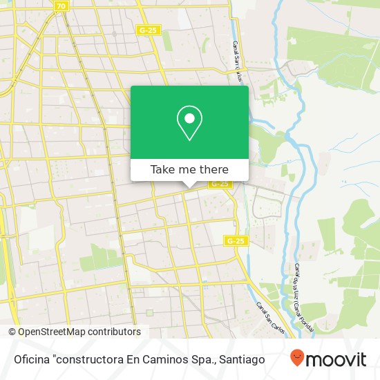 Oficina "constructora En Caminos Spa. map