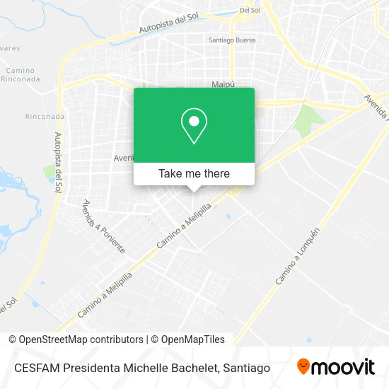 Mapa de CESFAM Presidenta Michelle Bachelet