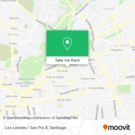 Los Leones / San Pio X map
