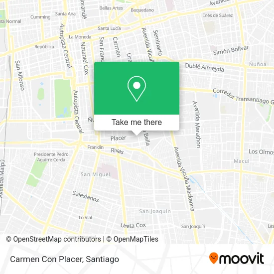 Carmen Con Placer map