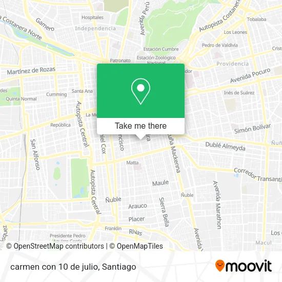 carmen con  10 de julio map