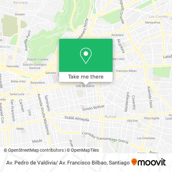 Av. Pedro de Valdivia/ Av. Francisco Bilbao map