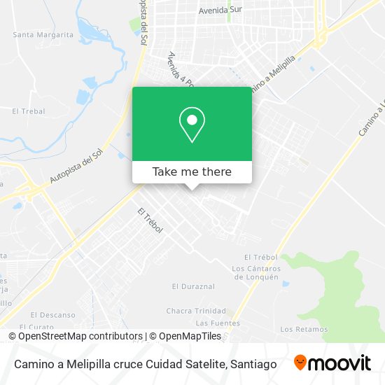 Camino a Melipilla cruce Cuidad Satelite map
