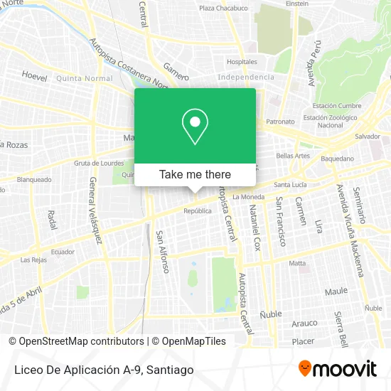 Liceo De Aplicación A-9 map