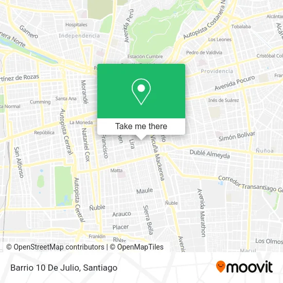 Barrio 10 De Julio map