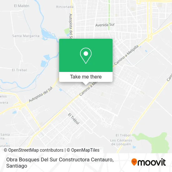 Obra Bosques Del Sur Constructora Centauro map