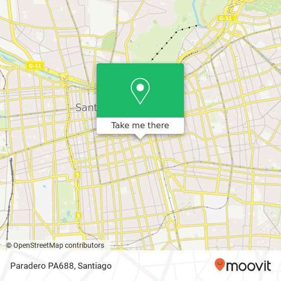 Paradero PA688 map