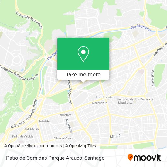Patio de Comidas Parque Arauco map