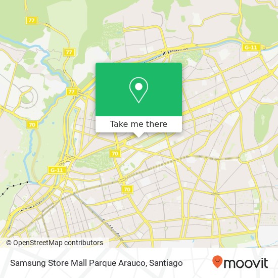 Mapa de Samsung Store Mall Parque Arauco