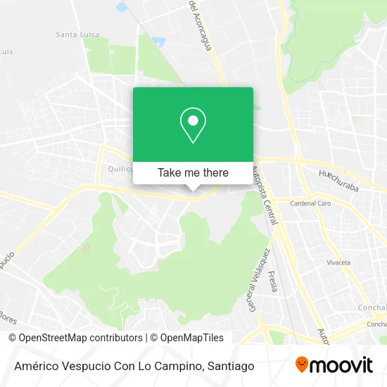 Américo Vespucio Con Lo Campino map