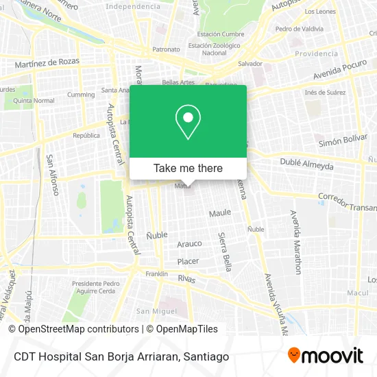 Mapa de CDT Hospital San Borja Arriaran
