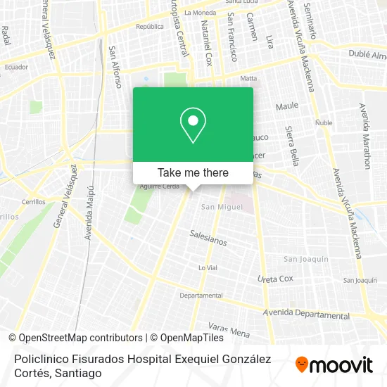 Policlinico Fisurados Hospital Exequiel González Cortés map