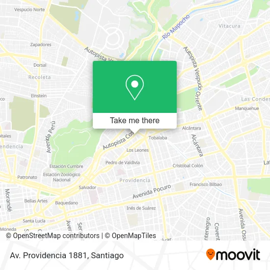 Av. Providencia 1881 map