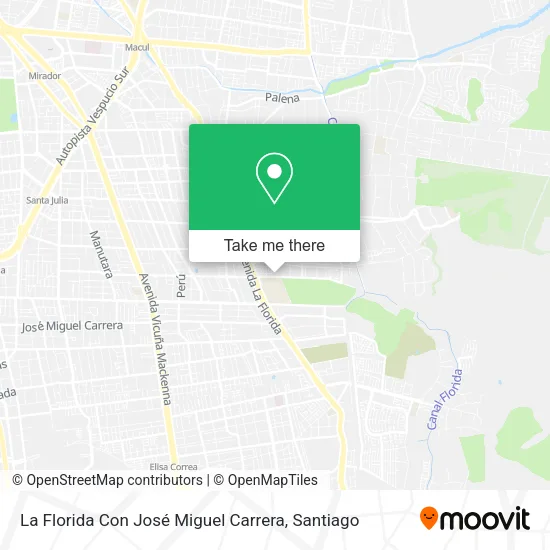 La Florida Con José Miguel Carrera map