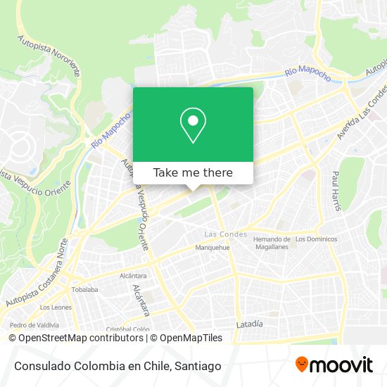 Consulado Colombia en Chile map