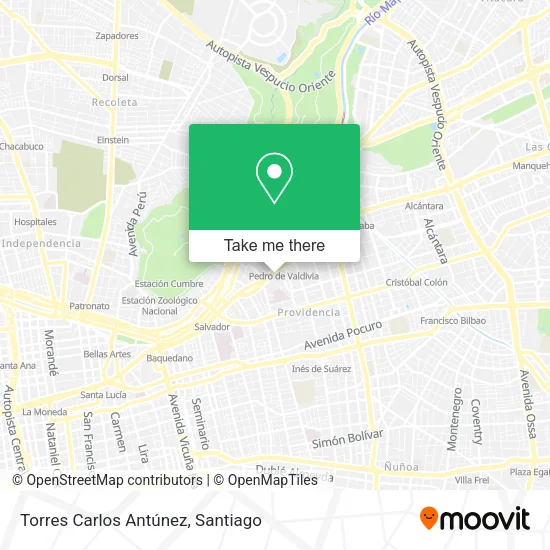 Torres Carlos Antúnez map