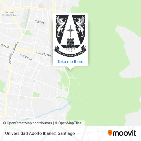 Universidad Adolfo Ibáñez map