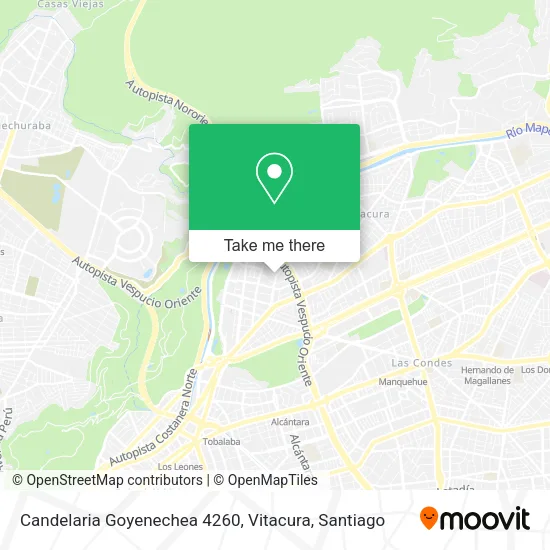 Candelaria Goyenechea 4260, Vitacura map