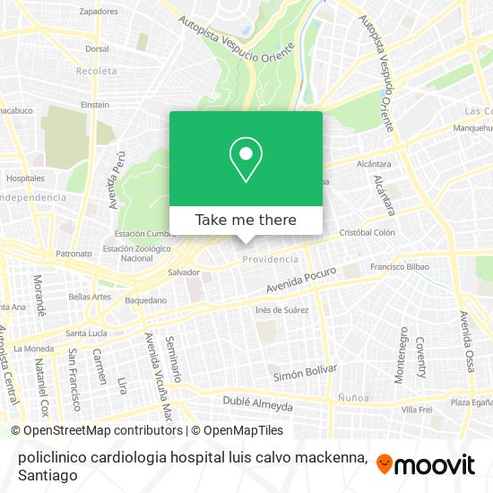 policlinico cardiologia hospital luis calvo mackenna map