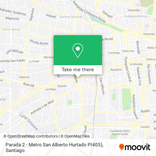 Parada 2 - Metro San Alberto Hurtado PI405) map