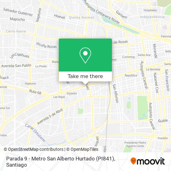 Parada 9 - Metro San Alberto Hurtado (PI841) map