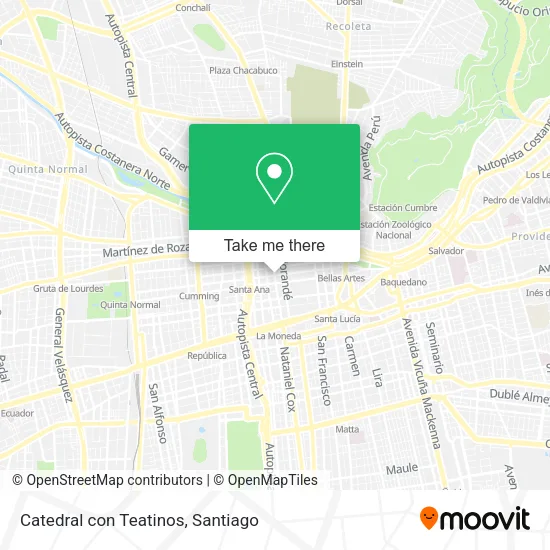 Catedral con Teatinos map