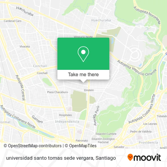 universidad santo tomas sede vergara map