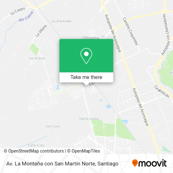 Av. La Montaña con San Martín Norte map