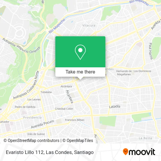 Evaristo Lillo 112, Las Condes map