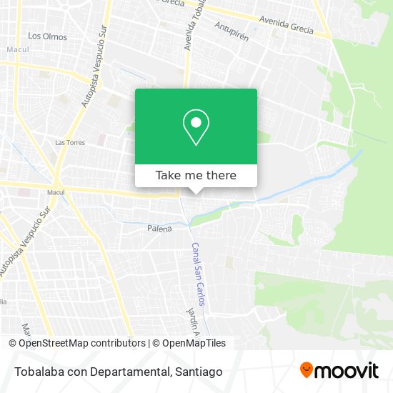 Tobalaba con Departamental map