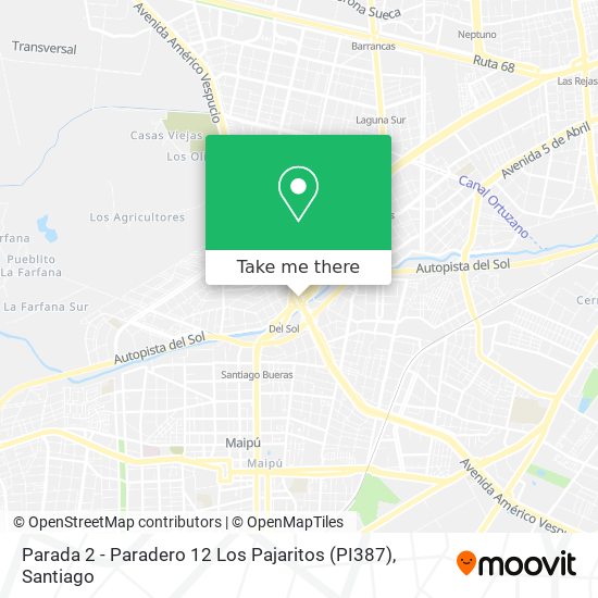 Parada 2 - Paradero 12 Los Pajaritos (PI387) map