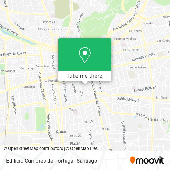 Mapa de Edificio Cumbres de Portugal