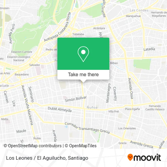 Los Leones / El Aguilucho map