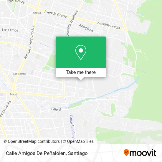 Mapa de Calle Amigos De Peñalolen