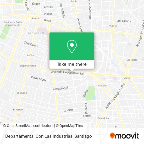Departamental Con Las Industrias map