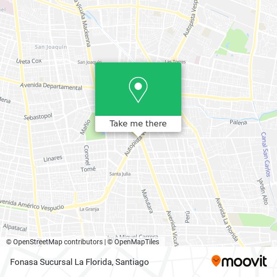 Fonasa Sucursal La Florida map