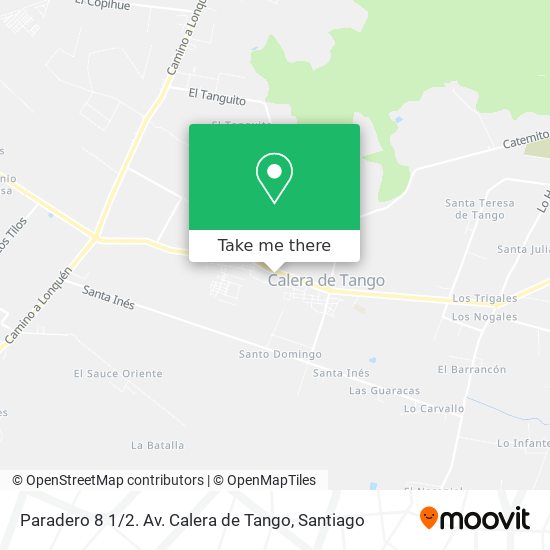 Mapa de Paradero 8 1 / 2. Av. Calera de Tango