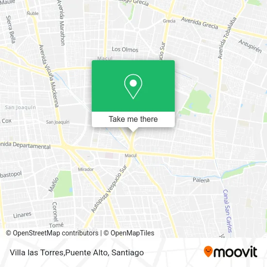 Villa las Torres,Puente Alto map
