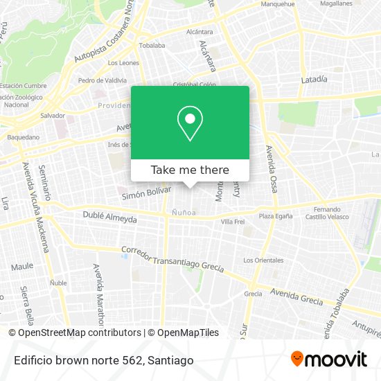 Mapa de Edificio brown norte 562