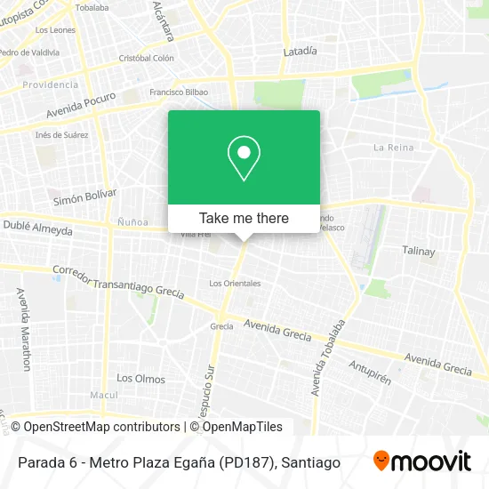 Parada 6 - Metro Plaza Egaña (PD187) map
