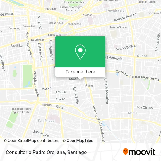 Consultorio Padre Orellana map