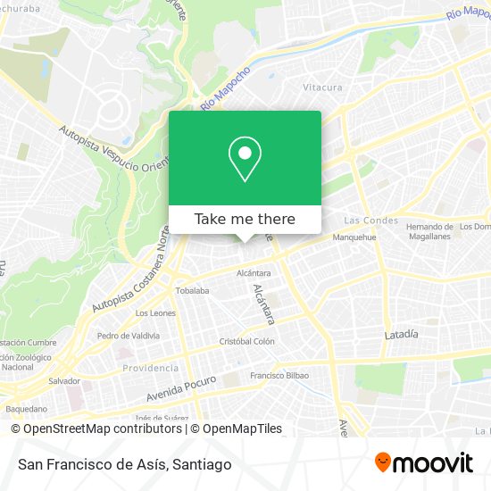 San Francisco de Asís map