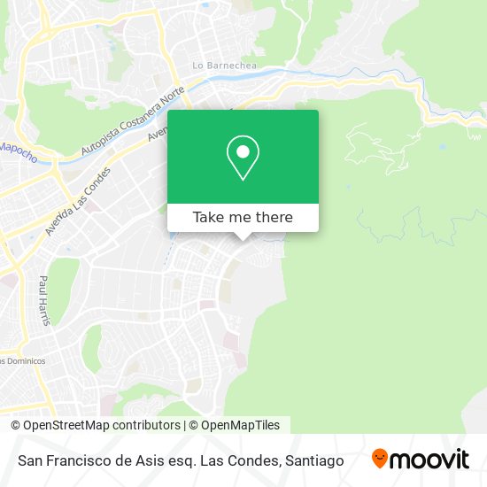 San Francisco de Asis esq. Las Condes map