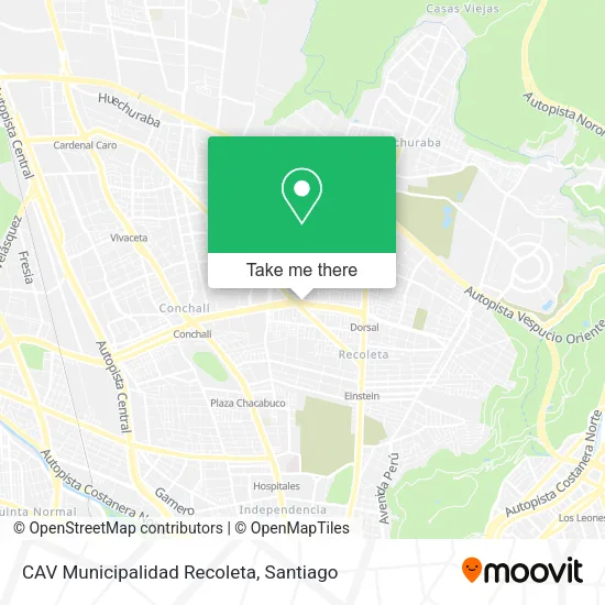 Mapa de CAV Municipalidad Recoleta