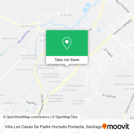 Villa Las Casas De Padre Hurtado Poniente map