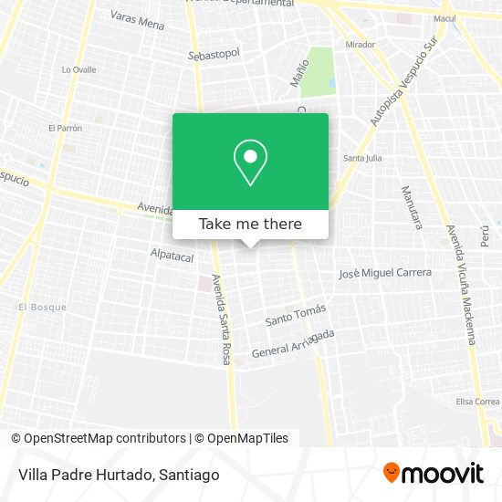 Villa Padre Hurtado map