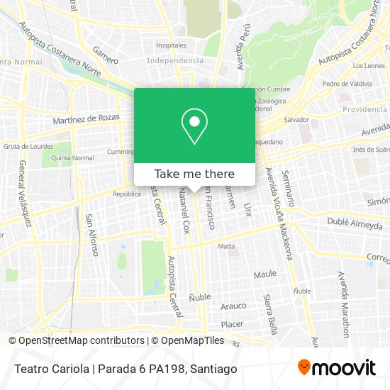 Teatro Cariola | Parada 6 PA198 map